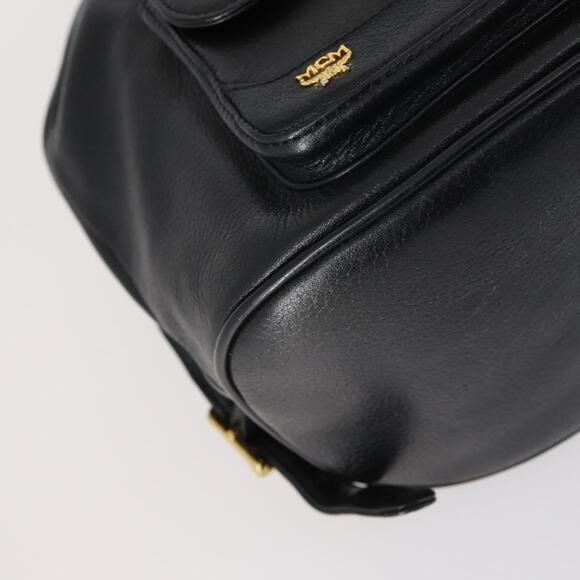 MCM Studs Backpack Leather Black Gold Auth 144411 main image 5